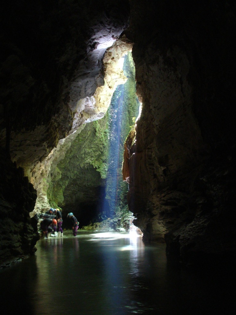 The entrance of the cave
